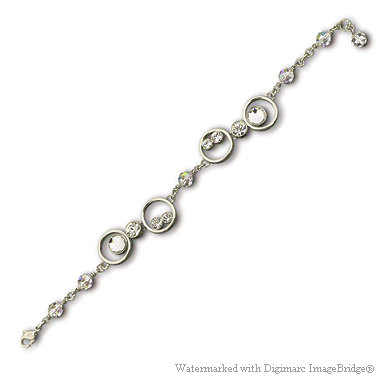 スワロフスキー Swarovski ビーズ ブレスレット（クリア／シルバー）｜おしゃれなレディースアクセサリー