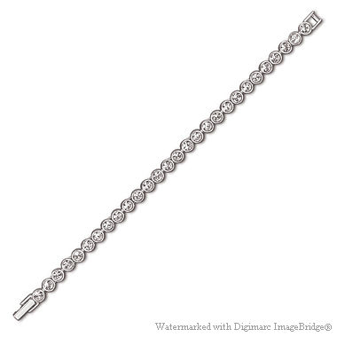 スワロフスキー Swarovski テニス ブレスレット（クリア／シルバー）｜おしゃれなレディースアクセサリー