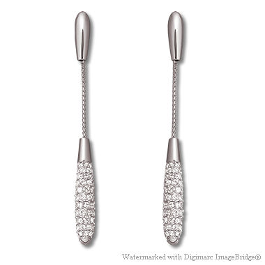 スワロフスキー Swarovski アリシア ドロップ ピアス（クリア／シルバー）｜おしゃれなレディースアクセサリー