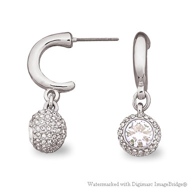 スワロフスキー Swarovski フラート ピアス（クリア／シルバー）｜おしゃれなレディースアクセサリー