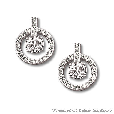 スワロフスキー Swarovski ラベンダー ピアス（クリア／シルバー）｜おしゃれなレディースアクセサリー
