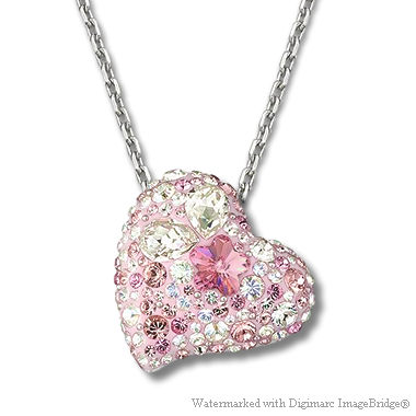 スワロフスキー Swarovski アラナ ハート ペンダント（ライトローズ＆ムーンライト／シルバー）｜おしゃれなレディースアクセサリー