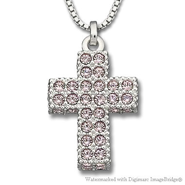 スワロフスキー Swarovski クリスタルパヴェ クロスペンダント（ライトアメジスト）（その２）