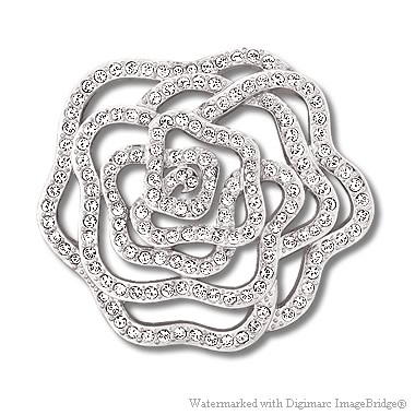 スワロフスキー Swarovski ホルテンス ブローチ（クリスタル＆シルバー）｜おしゃれなレディースアクセサリー