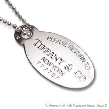 ティファニー Tiffany R.T.T. (Return to Tiffany) オーバルタグ・ビーズチェーン・ペンダント（シルバー）｜おしゃれなレディースアクセサリー